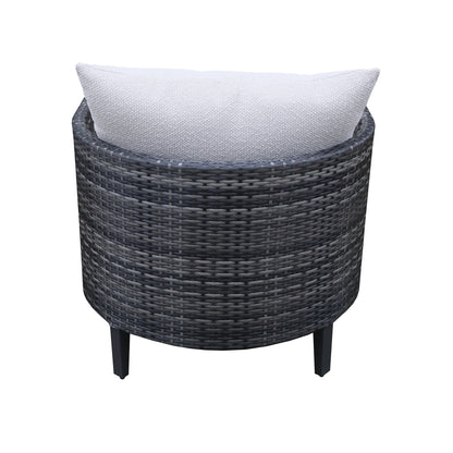 Gabar Outdoor Wicker Sofa Chair with Cushion (Set of 2)