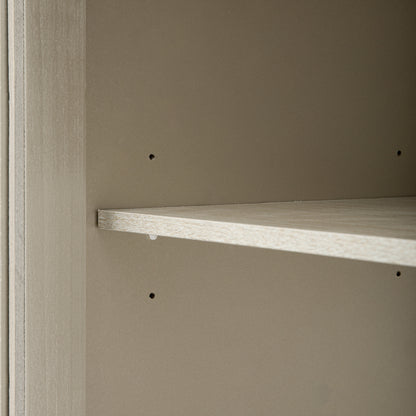 Cina Storage Cabinet with Tempered Glass - Champagne