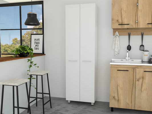 Nalani Rectangle Pantry Cabinet - White