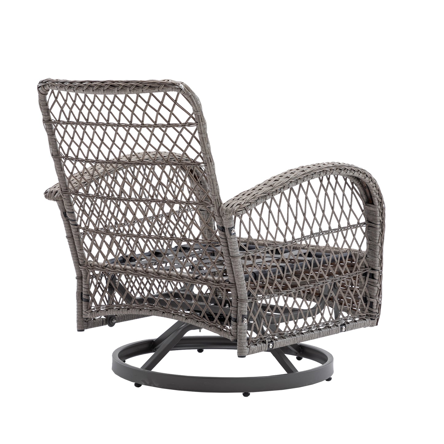 Tompkins 3 Pc Outdoor Swivel Rocker Patio Chairs - Navy Blue