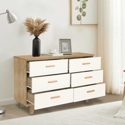 Olson Drawer Dresser Cabinet - White Oak