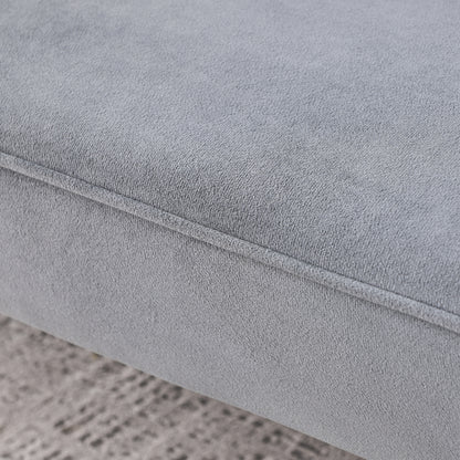 Mika Convertible Velvet Sofa Bed - Grey