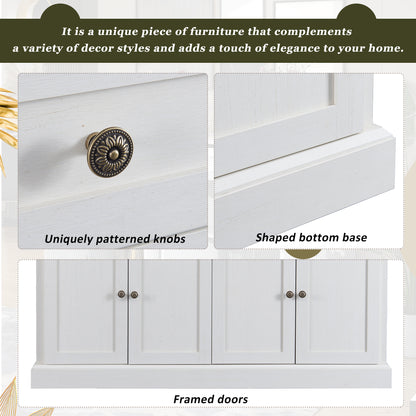 Houston 4-Door Sideboard Buffet - Antique White