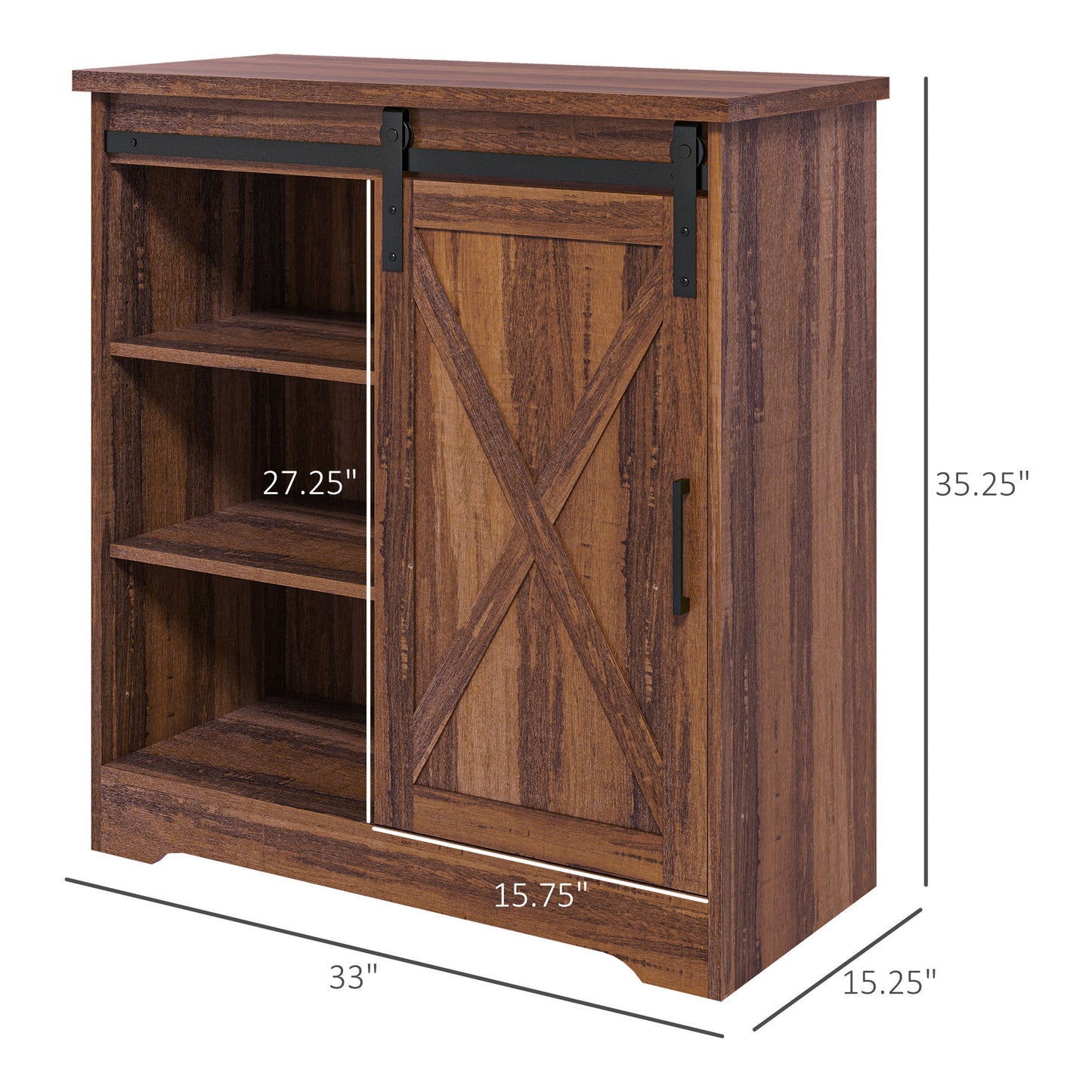 Arredo Farmhouse Sideboard Buffet - Brown