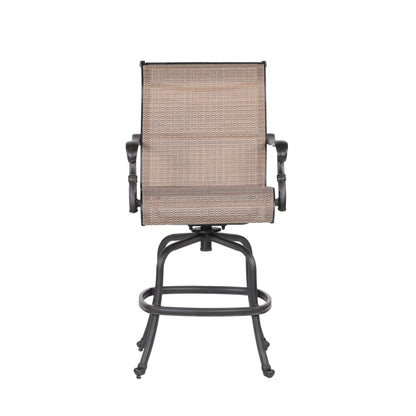 Vaugh 5 Pc Round Bar Height Dining Set - Brown