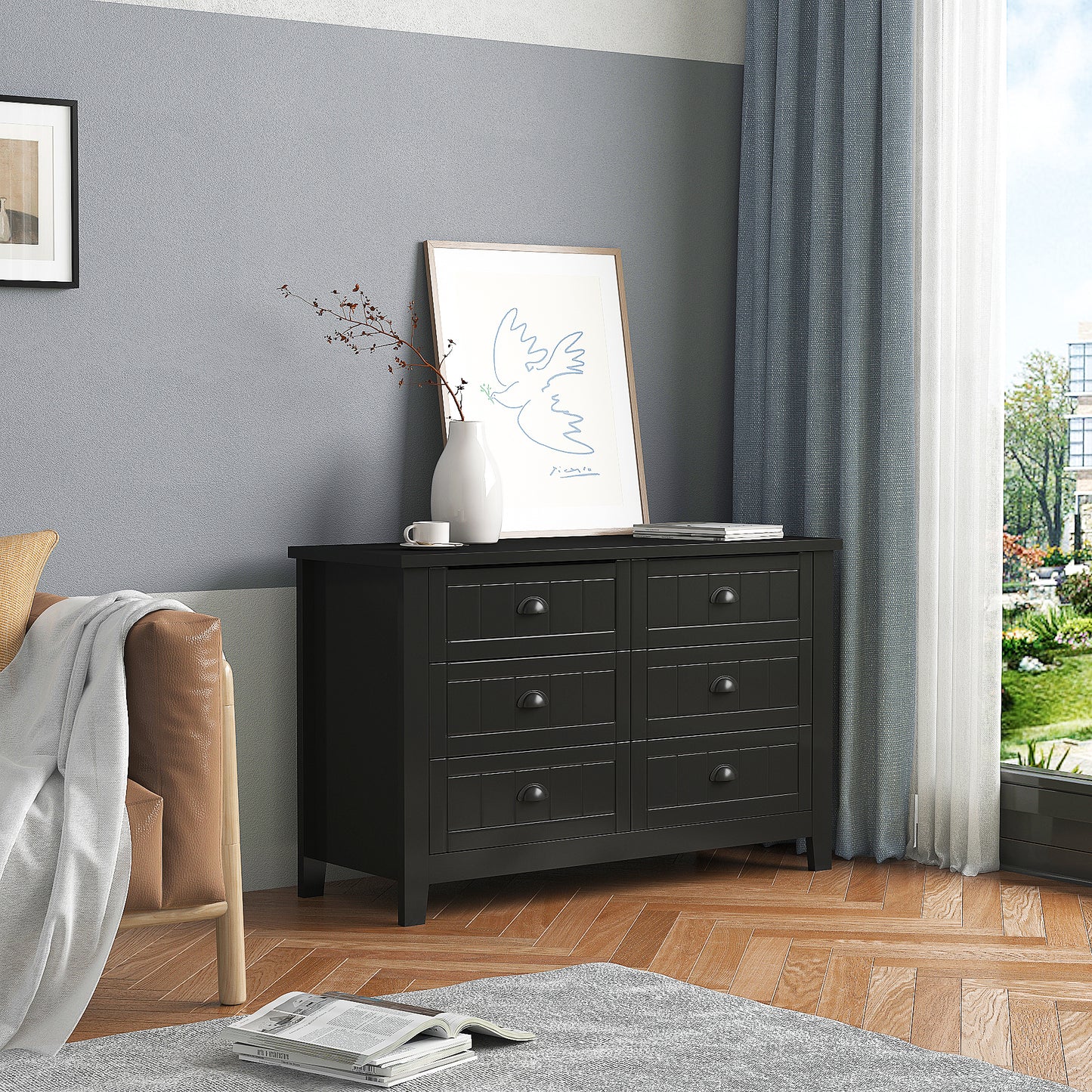 Wyatt Sideboard Accent Cabinet - Black