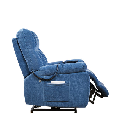 Quest Power Lift Recliner Chair  with Massage and Heat - Blue