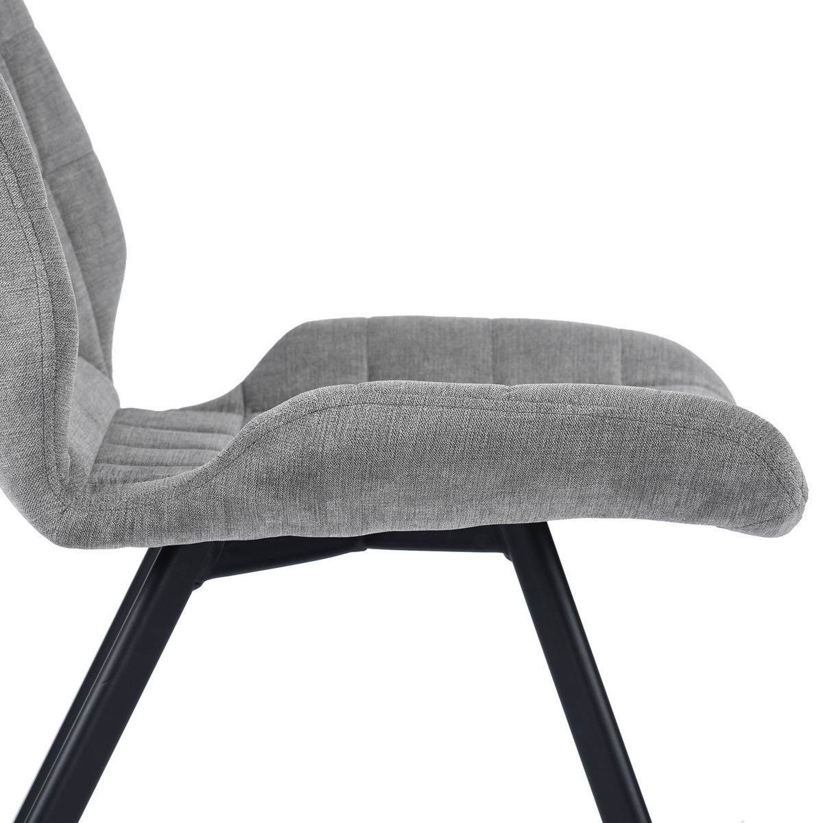 BuBu Fabric Dining Chairs (Set of 2) - Gray