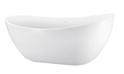 Osha 67"  Acrylic Freestanding Soaking Bathtub  - White