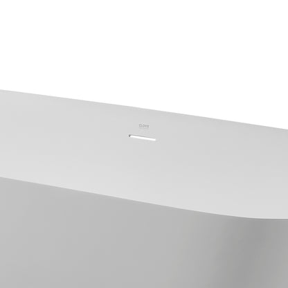 Malik Solid Surface Freestanding Bathtub - White