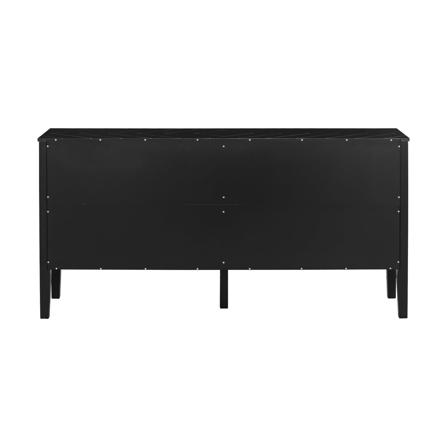 Briony Geometric Line Patterns Sideboard Buffet - Black