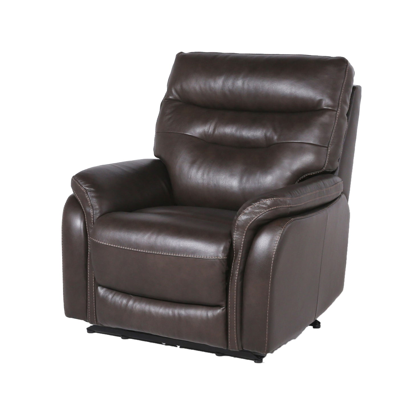 Rosa Top-Grain Leather Recliner - Brown