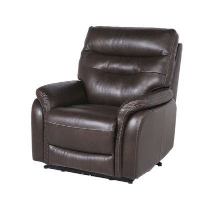 Rosa Top-Grain Leather Recliner - Brown