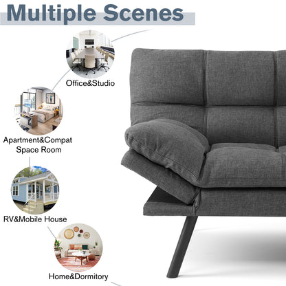 Futon Convertible Sofa Bed - Gray