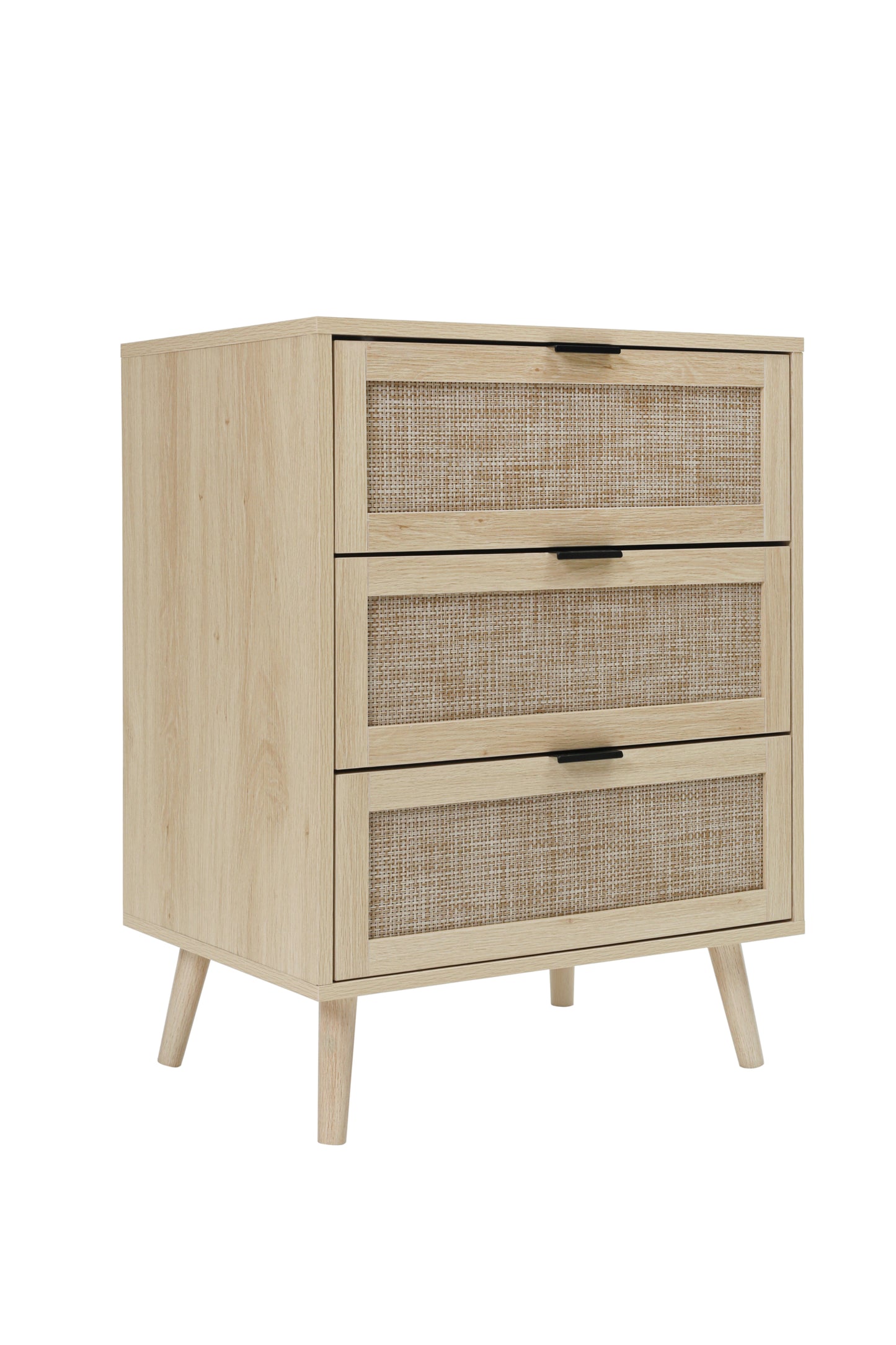 Kooboo 3 Drawer Nightstand End Table - Natural