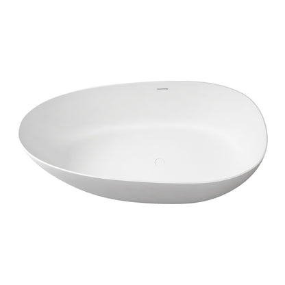 Avo 67" Solid Surface Freestanding Soaking Bathtub - Matte White