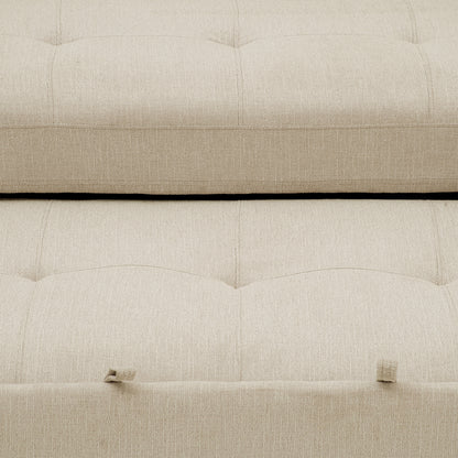 Tumic Pull-Out Sofa Bed L-Shape Sectional Sofa - Beige