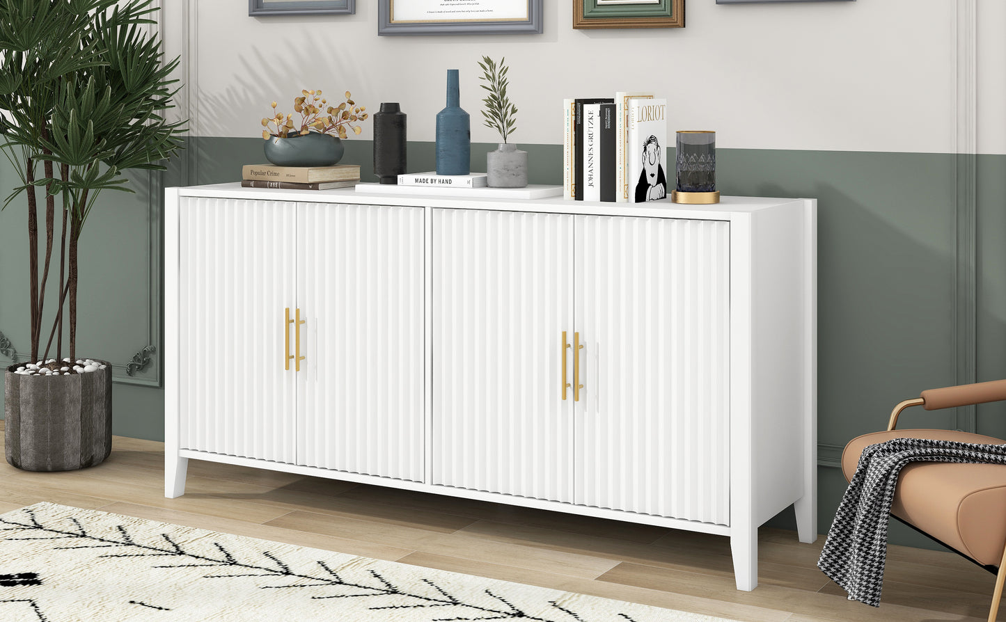 Kito Sideboard Accent Cabinet - White