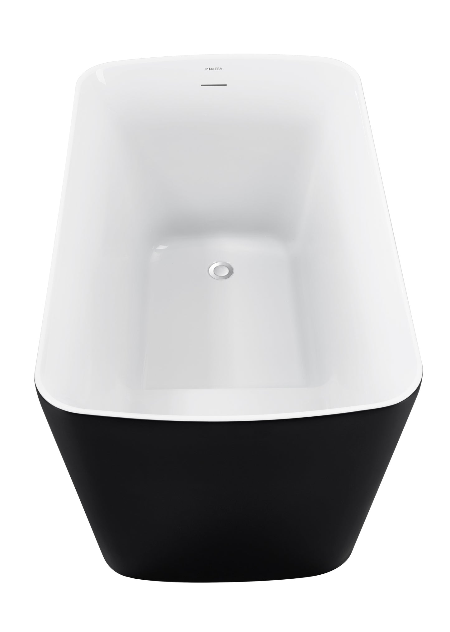 Luxier 47" Acrylic Freestanding Soaking Bathtub  - Black
