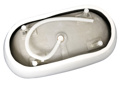 Freya Acrylic Alcove Freestanding Soaking Bathtub - White