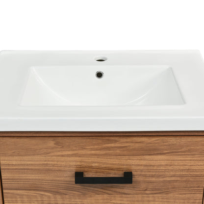 Freestanding Bathroom Vanity Cabinet with  Ceramic Basin Sink