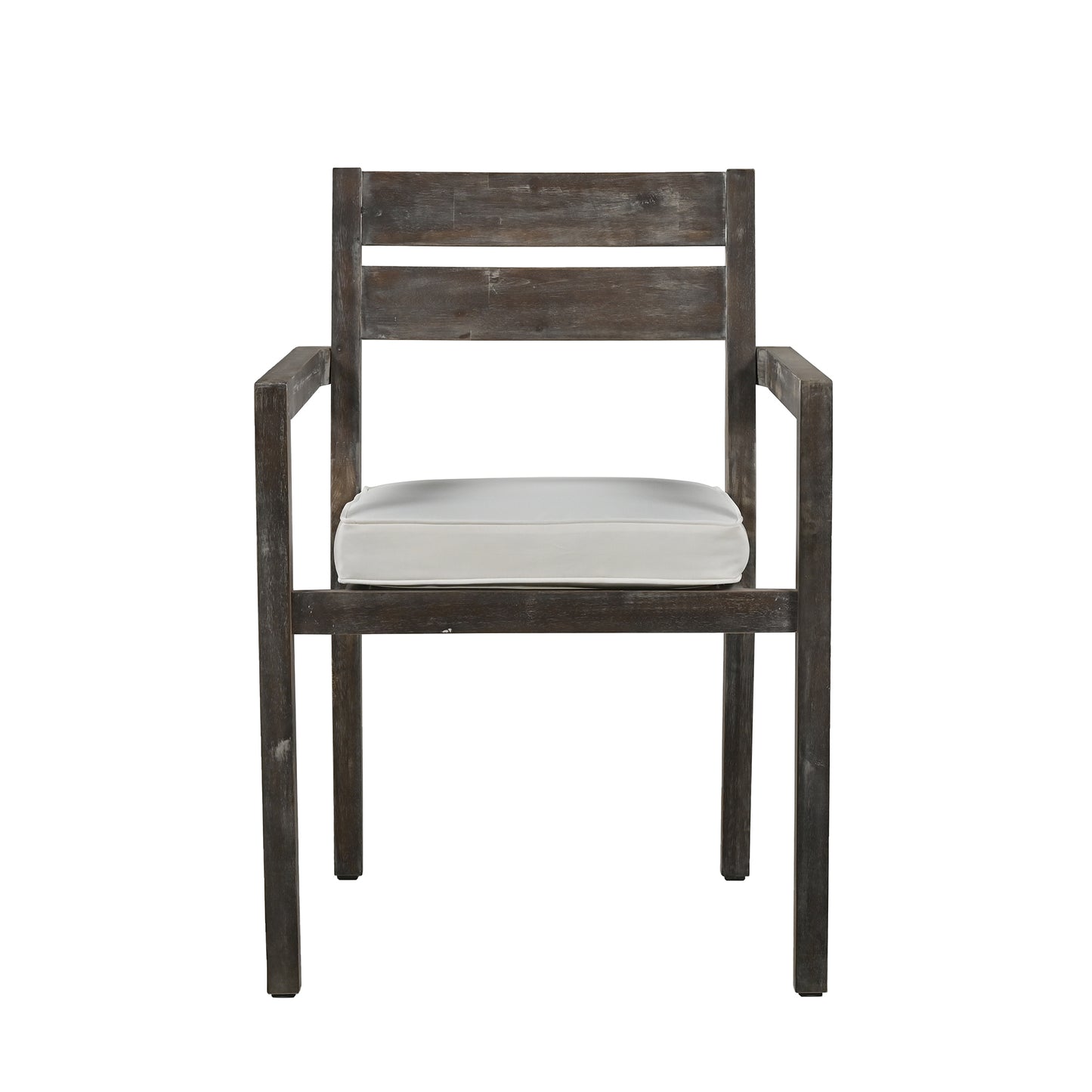 Carver Patio  Acacia Wood Outdoor Dining Table And Chairs Set - Gray