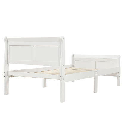 Urban Fusion Twin Size Wood Platform Bed - White