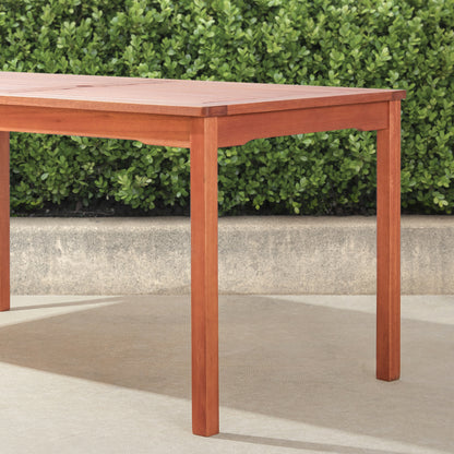 Alyssa Rectangular Coastal Wood Patio Dining Table - Natural