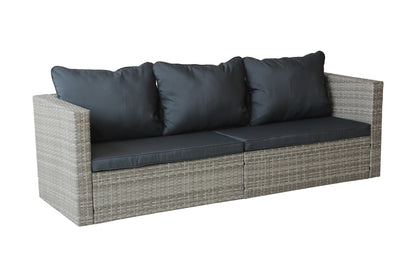 Durham 4 Pc Outdoor Patio Sectional Sofa Set - Gray