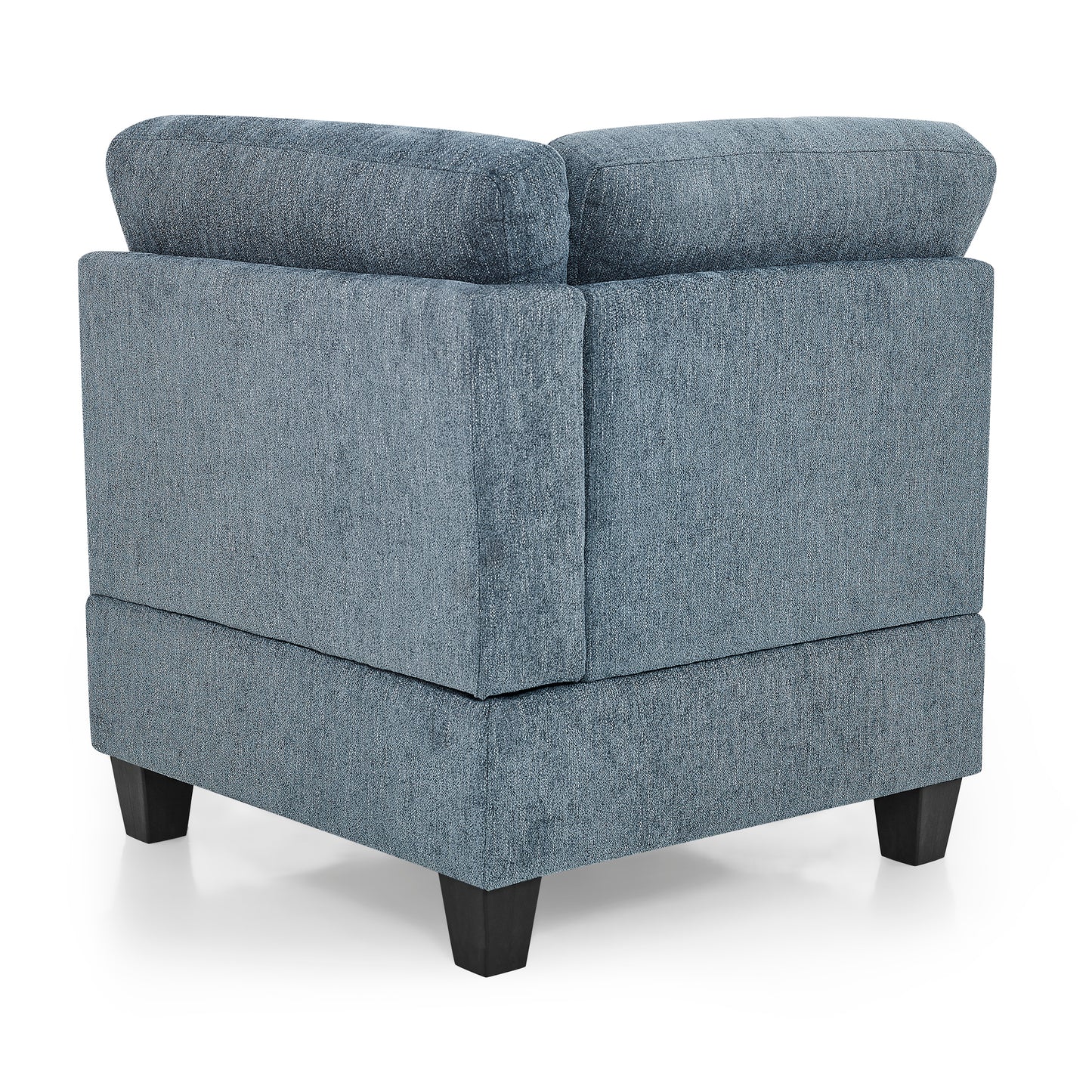 Molly Modular Sectional Sofa Seven Single Chair Four Corner and One Ottoman - Navy Blue