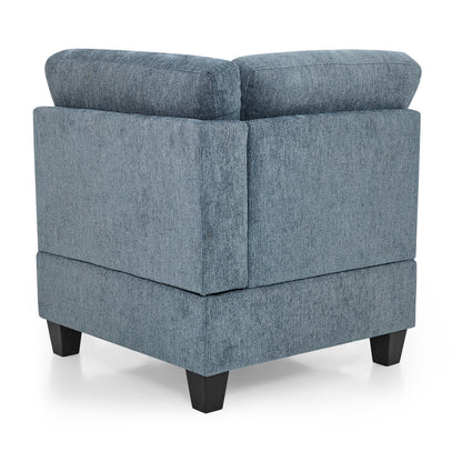 Molly Modular Sectional Sofa Four Single Chair and Two Corner - Navy Blue