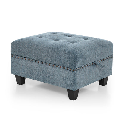 Molly Modular Sectional Sofa Four Single Chair and Two Corner - Navy Blue