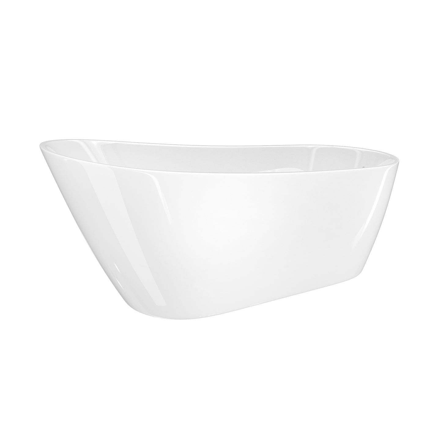 Cavi 55" Acrylic Freestanding Soaking Bathtub  - White