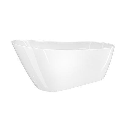 Cavi 55" Acrylic Freestanding Soaking Bathtub  - White