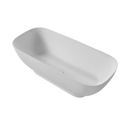 Malik Solid Surface Freestanding Bathtub - White