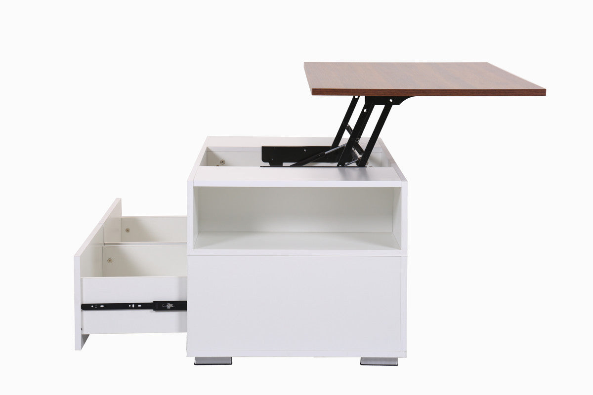 Luna Lift Top Coffee Table - White
