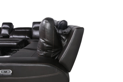Anthony  Dual Power Leather Sectional Sofa