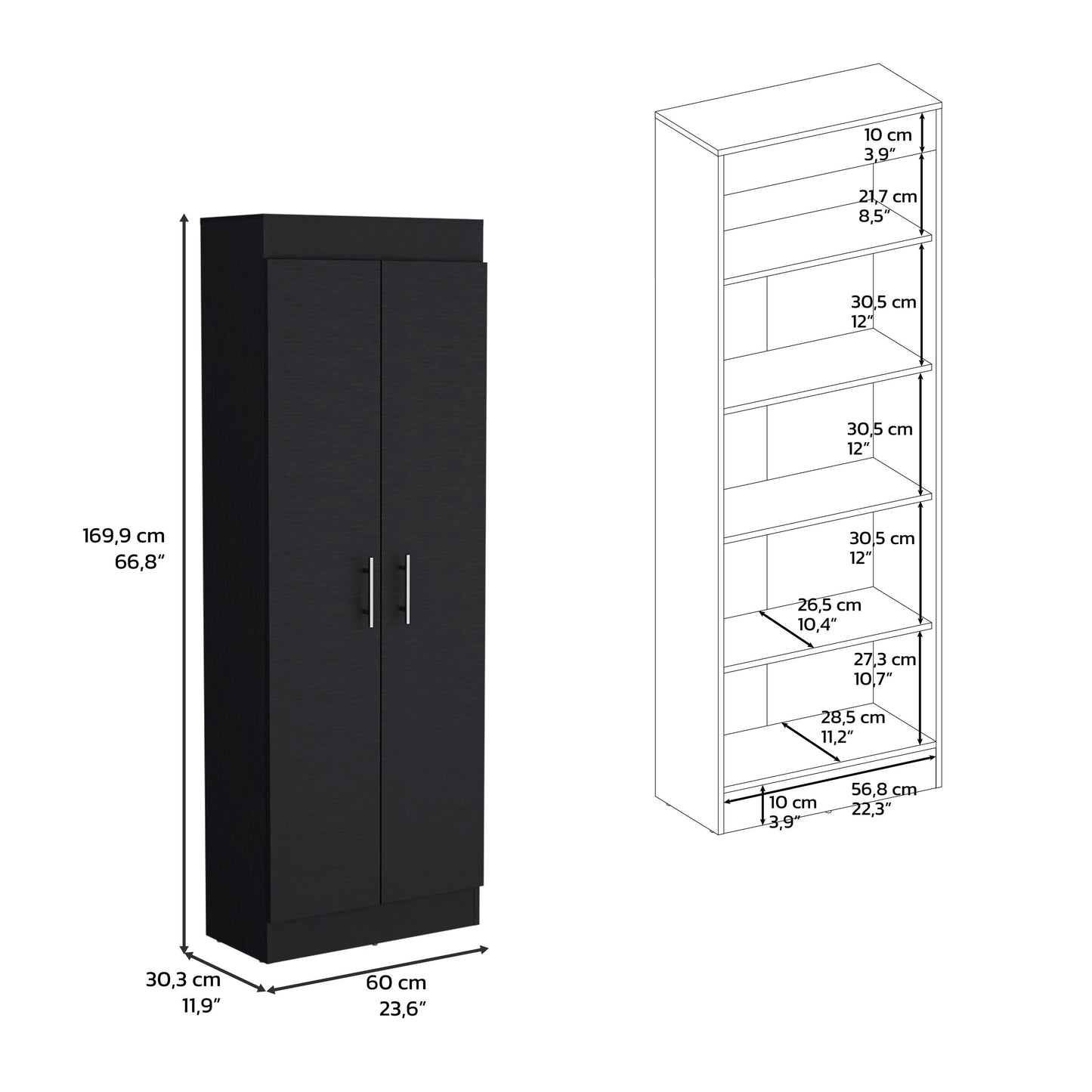 Pantry Cabinet Clinton - Black