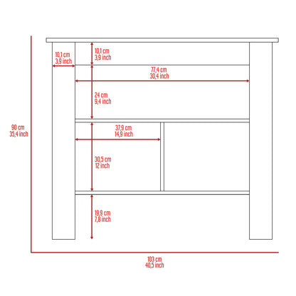 Prep Pro Center Kitchen Island  - White / Onyx
