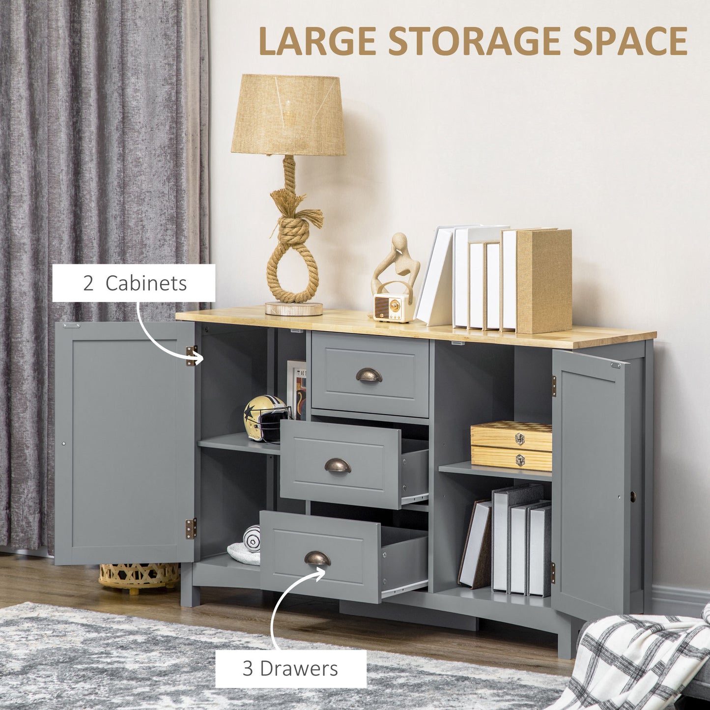 Clara Sideboard Buffet - Gray