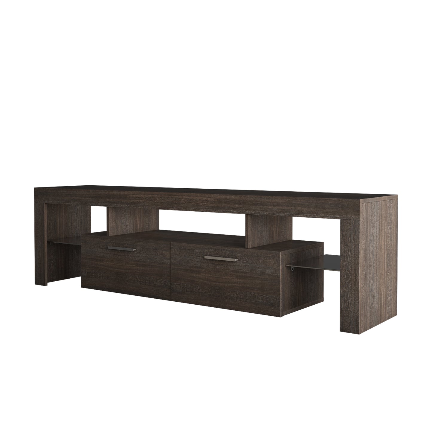 Nova 65 inches TV Stand with LED Lights - Brown