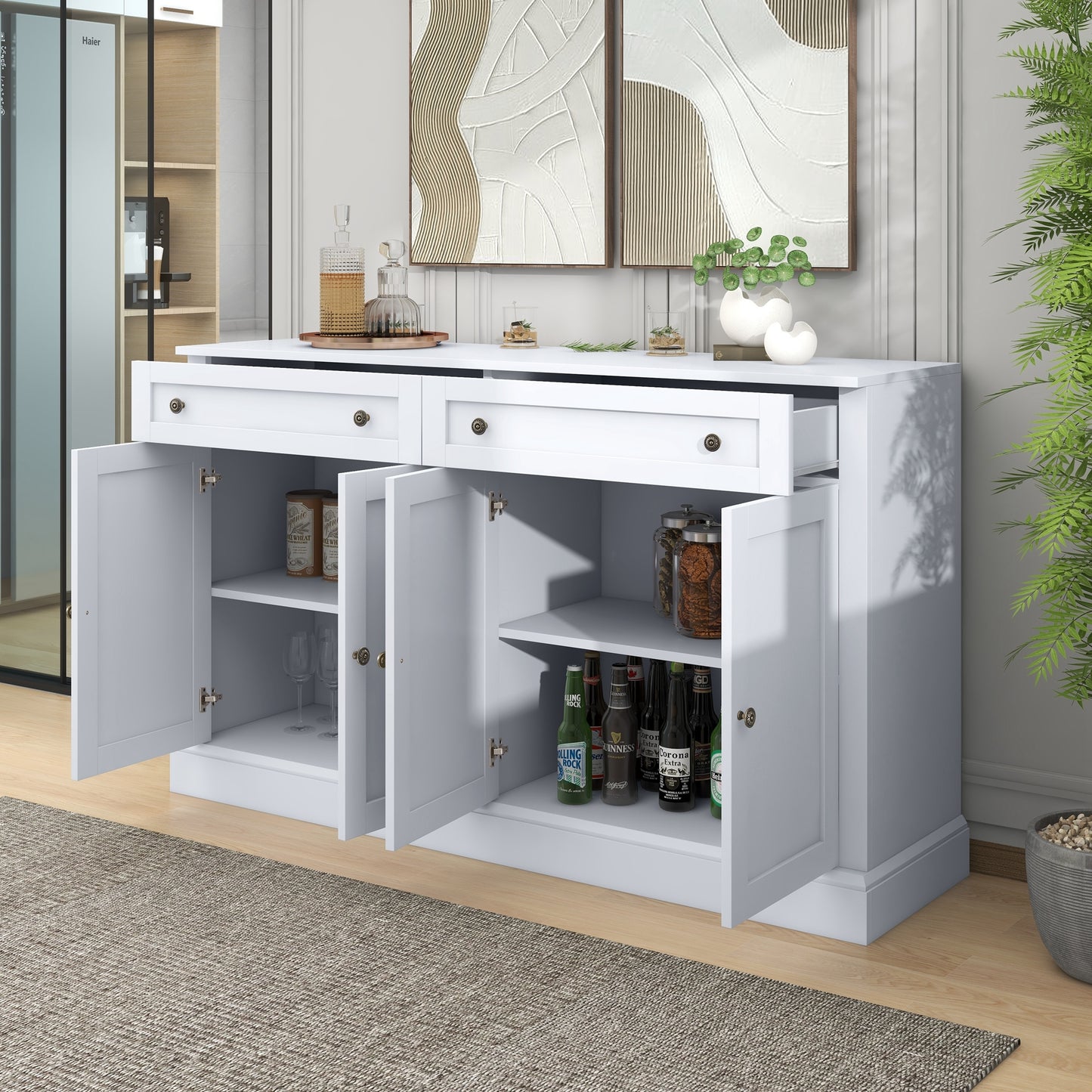 Houston 4-Door Sideboard Buffet - White