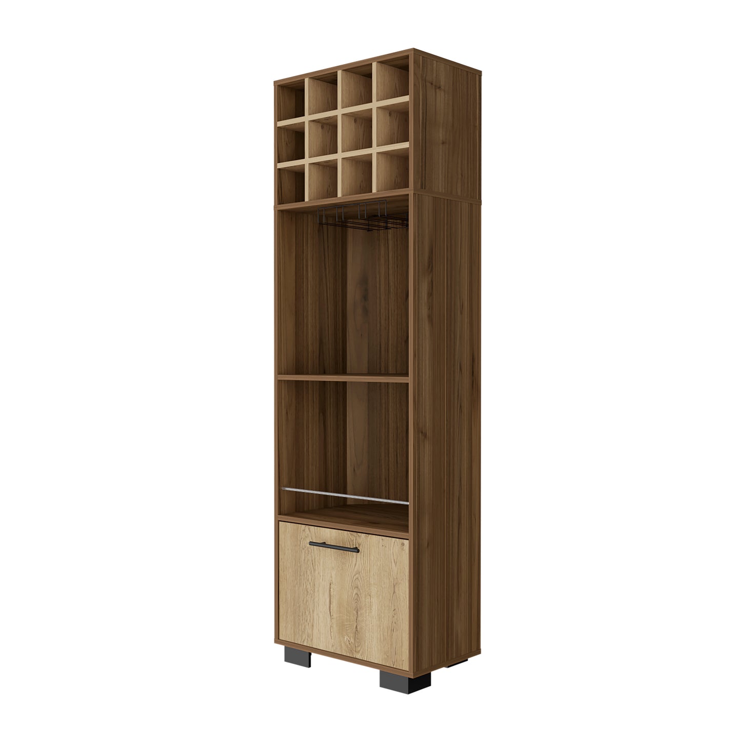 Jackson 12-Bottle 2-Shelf 1-Drawer Bar Cabinet