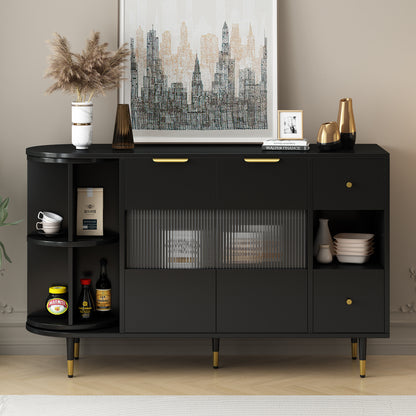 Greta Sideboard Buffet Cabinet - Black