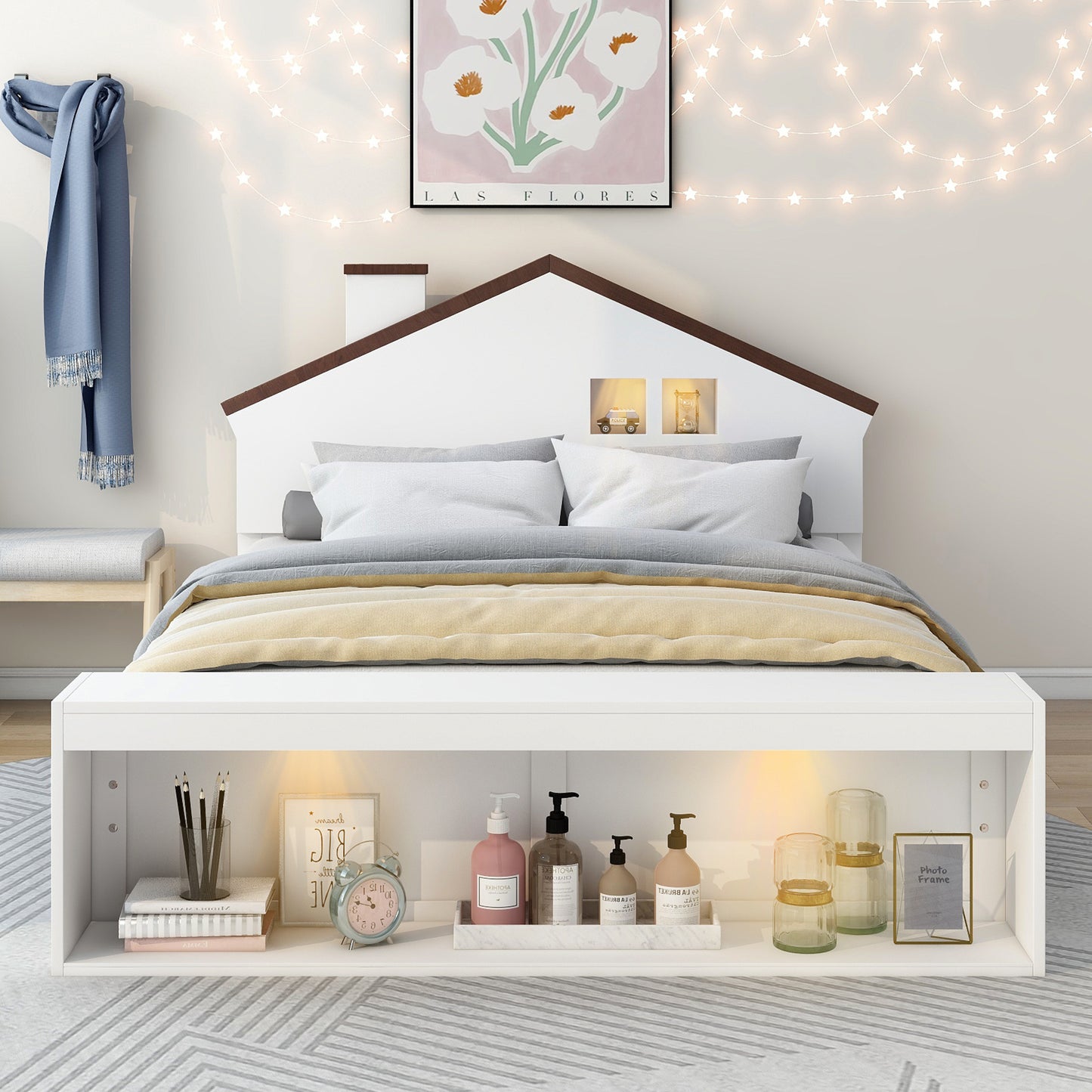 Luminous Haven Storage Bed