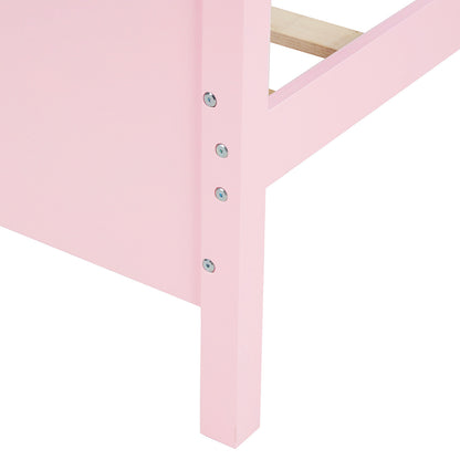 Pink Dreamwood Twin Platform Bed