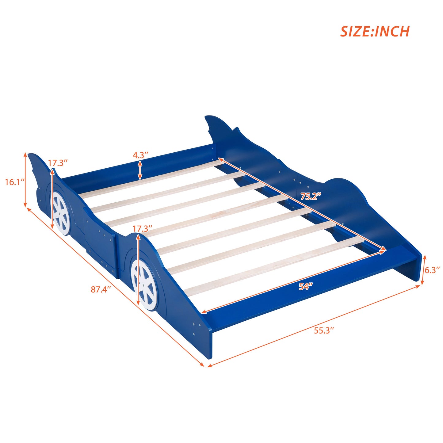 Race Car Dream Bed -Blue