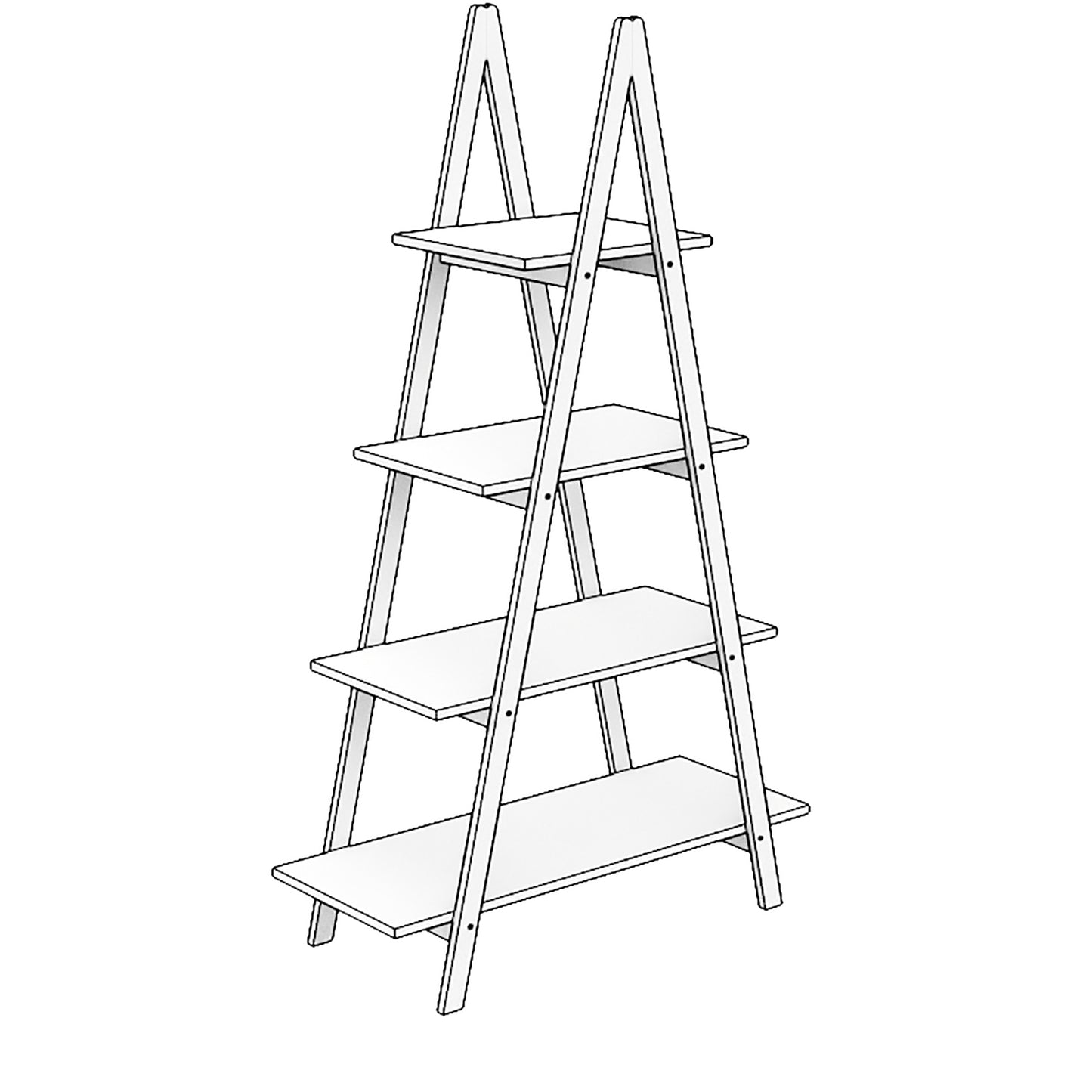 Bamboo Haven Ladder Bookshelf