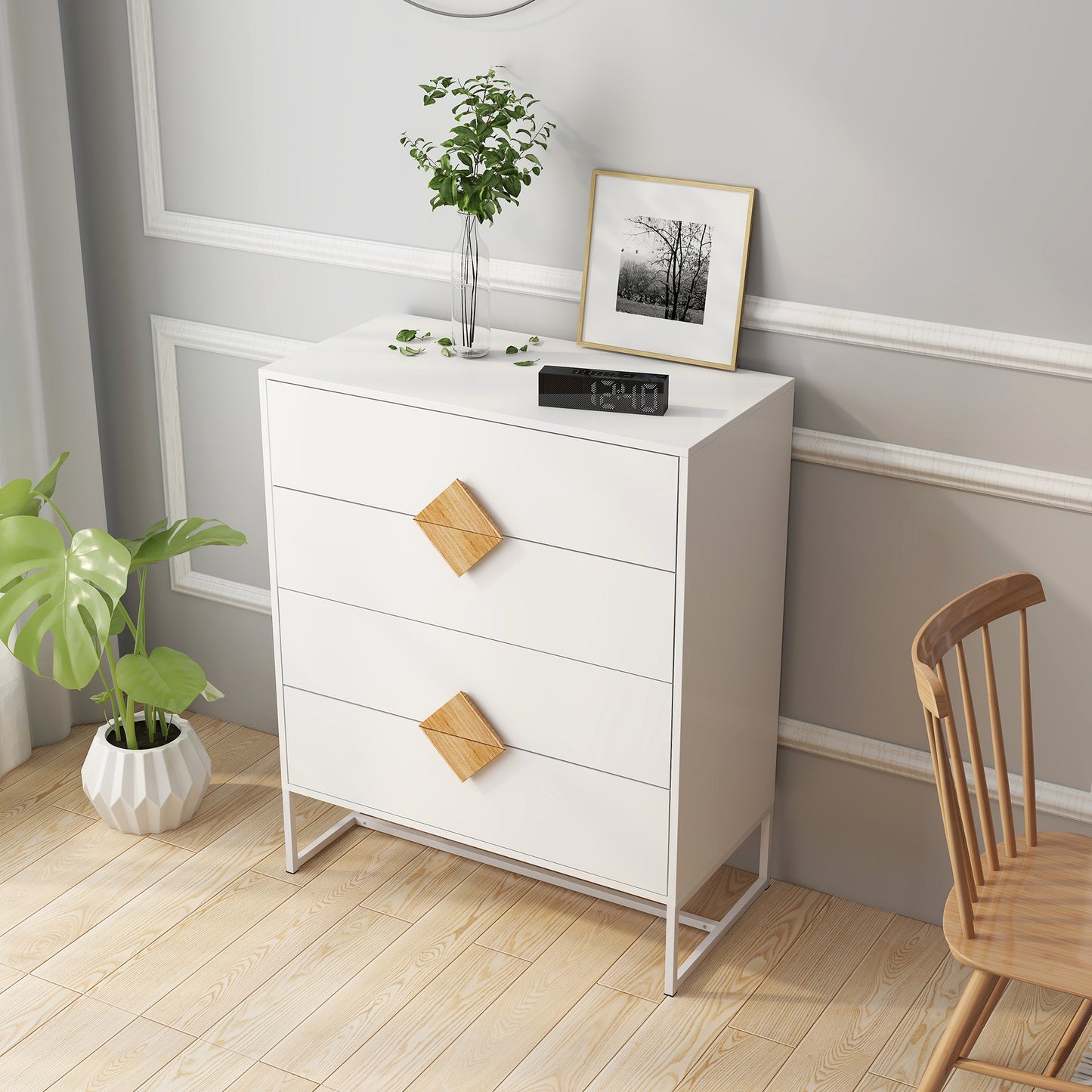 Elegant Oakwood Square Dresser