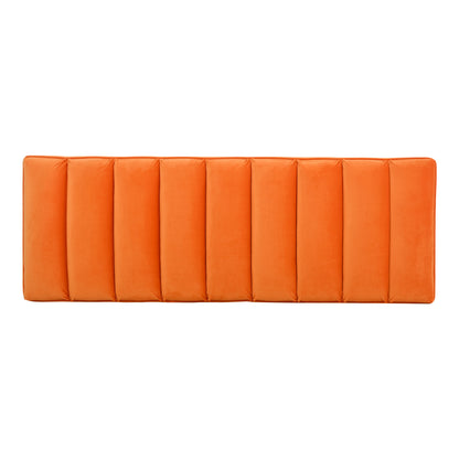 Metal Base Upholstered Bench - Orange